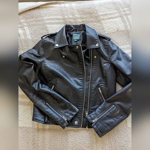 Faux Leather Moto Jacket